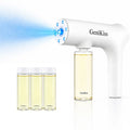 GeniKiss Nano Blue Light Probiotic Deodorizer Compound bio-enzymes decompose urine, plant extract formula with floral fragrance. It deodorizes and inhibits bacteria for pets, effectively eliminating strong peculiar odors, Floral scent Air Freshener Spray